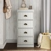 Heynemo Fluted 4 Drawer Dresser, Wood Closet Dresser, White Chest of Drawers, Modern Dresser Organizer for Bedroom, Living Room, White - 2 of 4