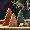 11.5"H, 13.5"H and 15.5"H Sullivans Wooden Tree Block - Set of 3, Christmas Decor, Multicolored - 3 of 4