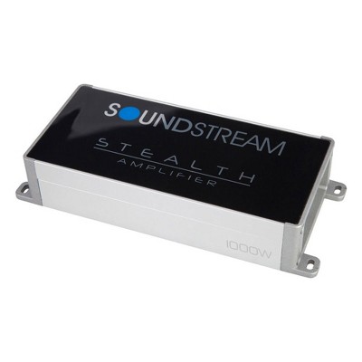 Soundstream ST2.1000D Stealth Series Full Range 1000 Watt Class D 4 Channel Car Audio Amplifier with MOSFET Power Supply and Variable Crossovers