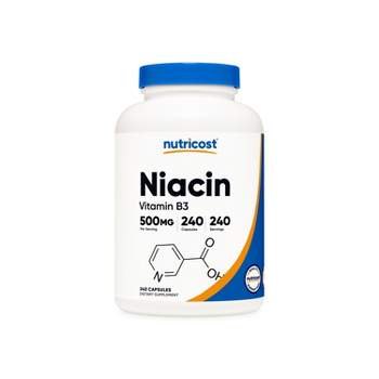 Nutricost Vitamin B3 (Niacin) Capsules (500 MG) (240 Capsules)