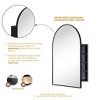 TEHOME Arched Bathroom Medicine Cabinet with Mirror Recessed and Surface Mount Medicine Cabinet Mirror - 4 of 4