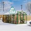 homfan Aluminum Polycarbonate Greenhouse w/ Roof Vent - Heavy Duty Walk-in for Backyard, Winter Garden, Easy Assembly - 4 of 4