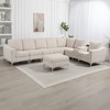 Aortzio 129.14"W Upholstered Sectional Sofa,Storage Couch,With USB Charging Station - 2 of 4