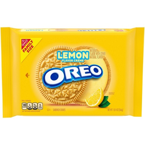 Oreo Lemon Flavor Creme Golden Sandwich Cookies Family Size oz Target