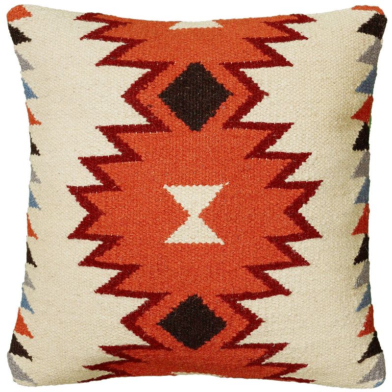 18"x18" Southwestern Striped Square Throw Pillow - Rizzy Home, 1 of 7