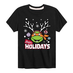 Boys' - Teenage Mutant Ninja Turtles - Happy Holidays Short Sleeve Graphic T-Shirt - 1 of 4
