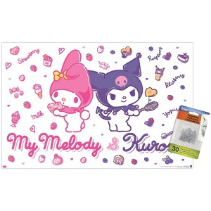 Trends International Hello Kitty and Friends: 23 My Favorite Flavor - My Melody & Kuromi Unframed Wall Poster Prints - 1 of 4