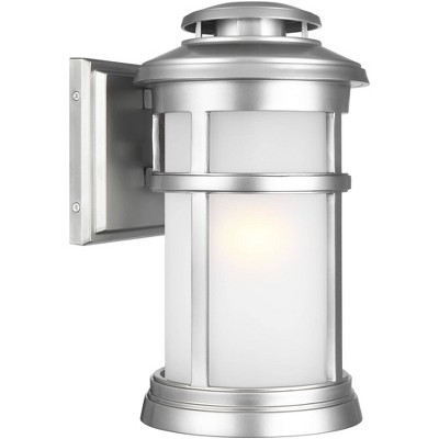 Generation Lighting Newport 13" High Brushed Steel Outdoor Wall Light