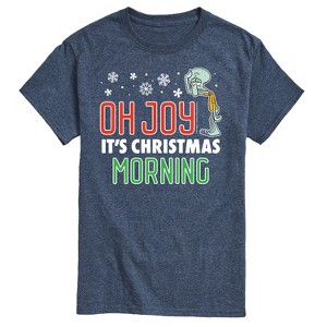 Men's - SpongeBob SquarePants - Oh Joy It's Christmas Morning Squidward Short Sleeve Graphic T-Shirt - 1 of 4