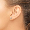 Black Bow Jewelry 5.25mm Round Cubic Zirconia Stud Earrings in 14k White Gold - 3 of 4