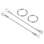 Unique Bargains Stainless Steel Lanyard Cables Eyelets Ended Security Wire Rope with Key Ring