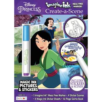 5pc Set Disney Princess Coloring Book Crayons Markers Colored Pencils  Stickers