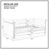 Twin Size Velvet Upholstered Daybed with Beautiful Round Armset, Tufted Sofa Bed with Trundle Bed-ModernLuxe - 4 of 4