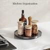 LunaLulinlk Turntable Organizer, 11-inch Wooden Lazy Susan Cabinet, Dining Table, Storage Room, Countertop, Cabinet,Black - 3 of 4