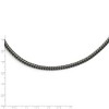 Black Bow Jewelry Stainless Steel 3.75mm Antiqued Franco Link Necklace, 22 Inch - image 2 of 4