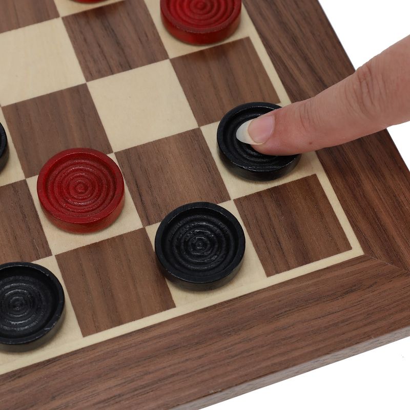 WE Games Old School Red and Black Wooden Checkers Set -11.75 in., 3 of 7
