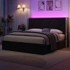 Full/Queen/King Size Modern Upholstered Bed Frame with Storage Drawers, Wingback Velvet Platform Bed with RGB Lights,No Box Spring Needed - ModernLuxe - 2 of 4