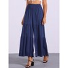 INSPIRE CHIC Women's Boho Elastic High Waist Tie Belt Ruffle Hem Wide Leg Palazzo Pants - 2 of 4