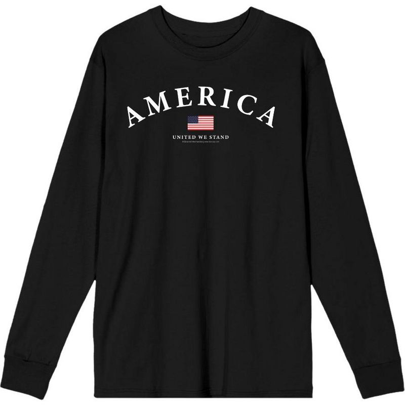 Americana America Flag Adult Long Sleeve Tee, 1 of 3