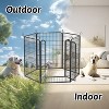 Racxily Dog Playpen Portable Outdoor Dog Fence, Dog Playpen for Large/Medium/Small Dogs, Dog Fences for The Yard with Doors Foldable Metal - 3 of 4