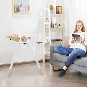 Baby High Chair with Adjustable Height & Footrest, Folding Highchairs for Babies and Toddlers with 5-Point Harness & 5-Recline Positions - 1 of 4