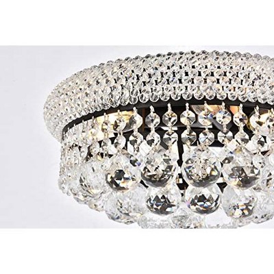 Primo 14'' Chrome Flush Mount with Clear Royal Cut Crystal