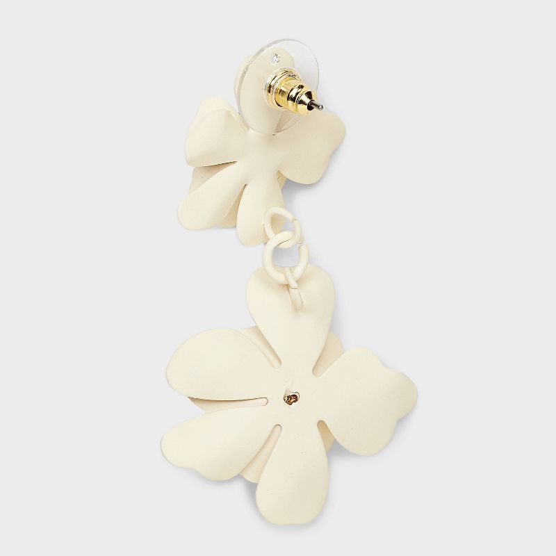 Sprayed Petals Double Drop Earrings - A New Day™, 4 of 7