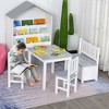 Yinvani Toddler 4-Piece Desk and Chair Set, for Boys & Girls 3+ Years, Gray - 4 of 4