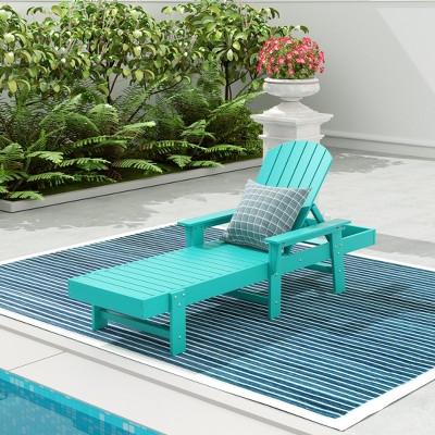 WestinTrends Dylan Adirondack Poly Reclining Chaise Lounge With Arms