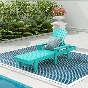 WestinTrends Dylan Adirondack Poly Reclining Chaise Lounge With Arms - 1 of 4