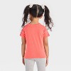 Toddler Girls' Short Sleeve Beach Graphic T-Shirt - Cat & Jack™ Coral Orange - 3 of 4