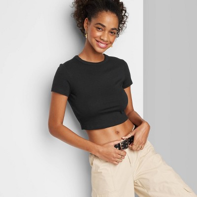 Women's Short Sleeve T-Shirt - Wild Fable™ Black XXS
