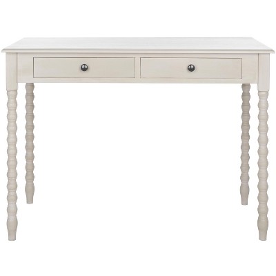 O' Mara 2 Drawer Desk - Taupe - Safavieh