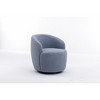 25.6" Teddy Swivel Barrel Armchair with 360-degree Rotation and Metal Base - 3 of 4