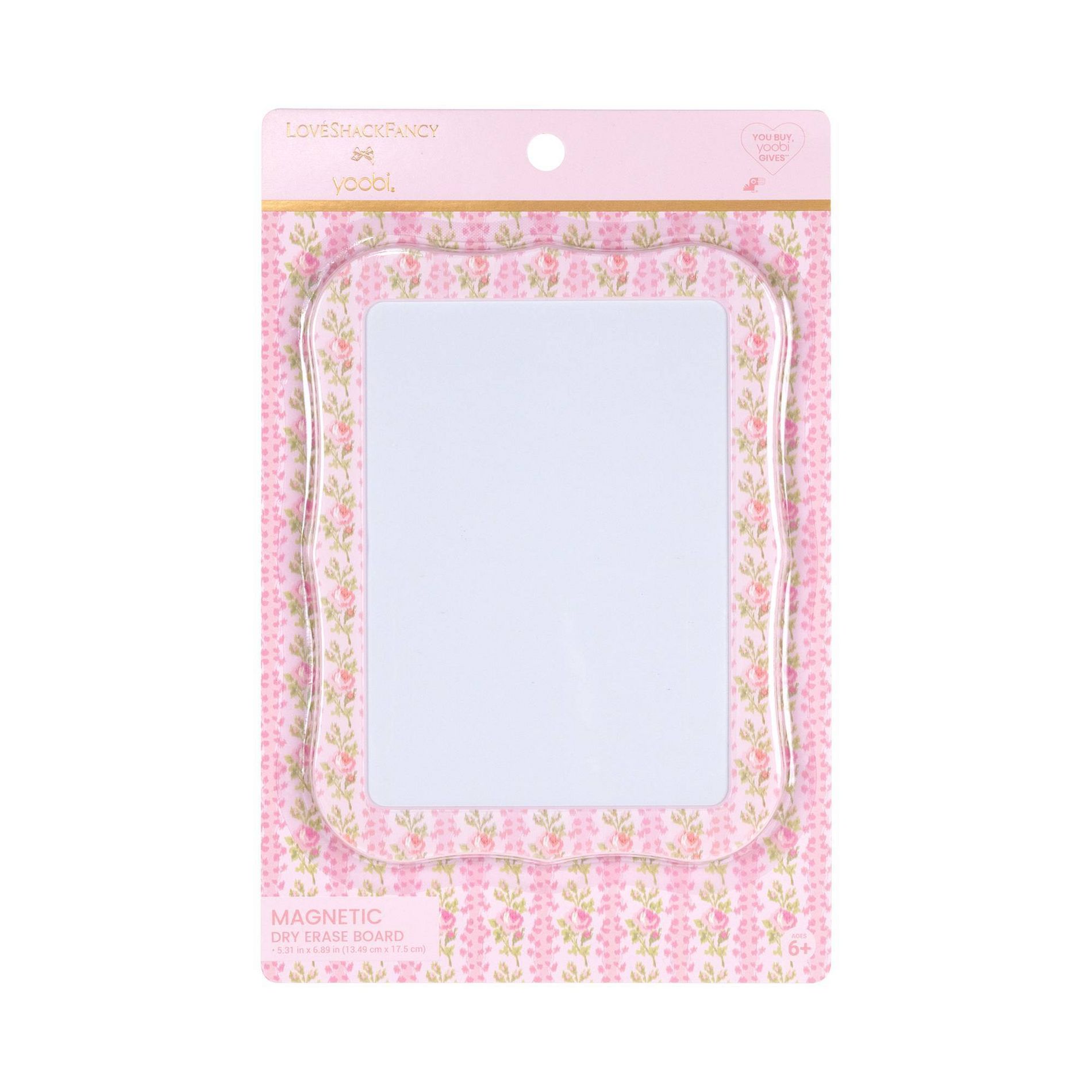 LoveShackFancy x Target - Yoobi Blooming Heirloom Dry Erase Board Strawberry Macaroon