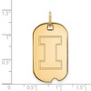 Black Bow Jewelry 14k Yellow Gold Illinois Fighting Illini NCAA Pendant - 2 of 3
