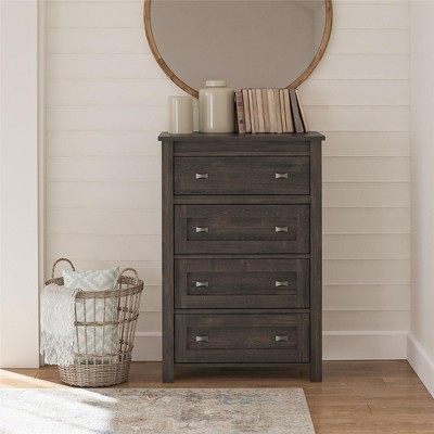 Farmington Weathered Oak 4-Drawer Farmhouse Dresser