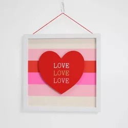 'Love' Wooden Striped Heart Valentine's Day Freestanding Sign - Spritz™