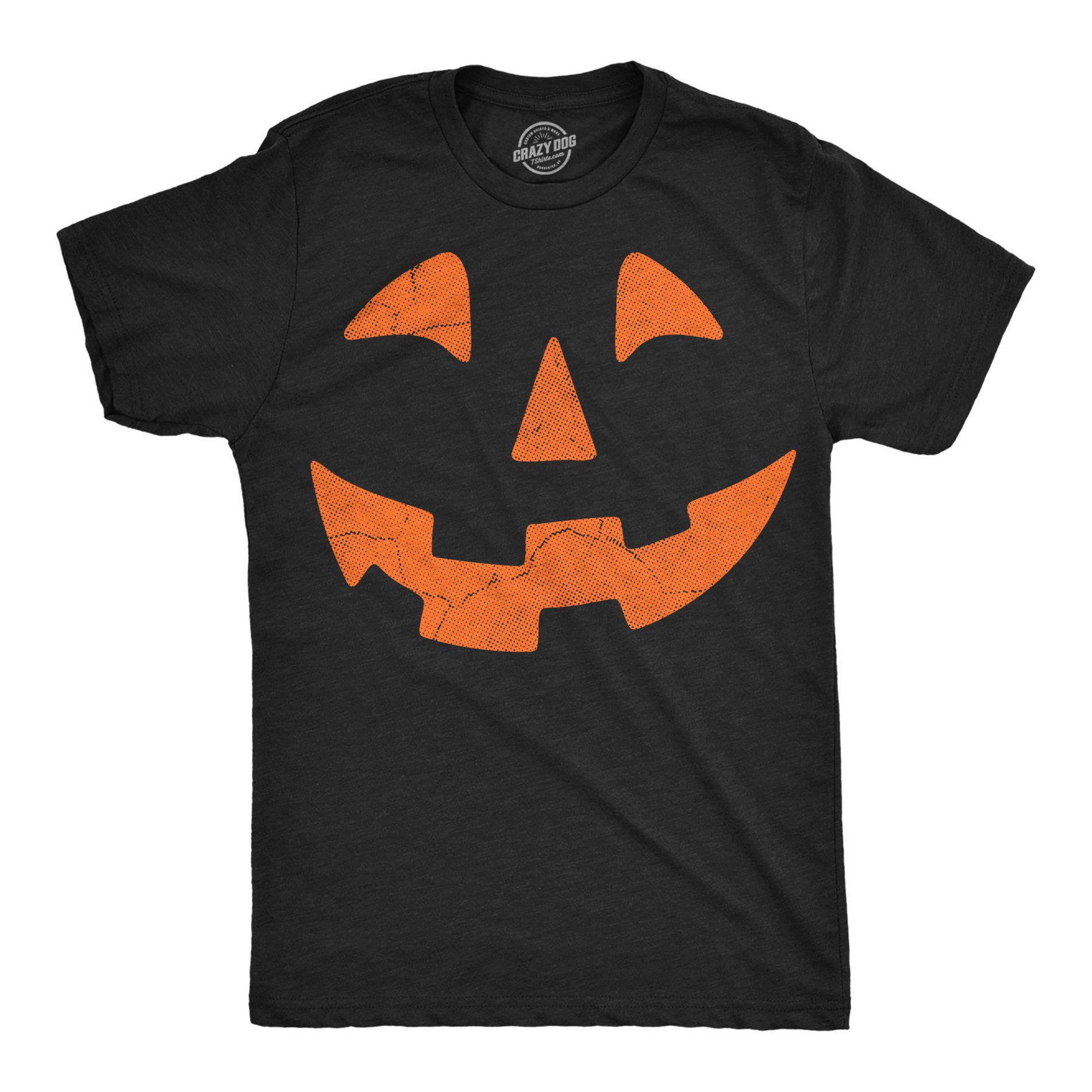Mens Funny T Shirts Giant Jack O Lantern Face Sarcastic Halloween Graphic Novelty Tee For Men - Crazy Dog Men's T Shirt For Halloween Season