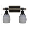Toltec Lighting Tacoma 2 - Light Vanity in  Black/Painted Wood with 5" Gray Matrix Shade - 2 of 2