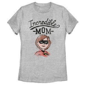 Women's The Incredibles 2 Incredible Mom Water Color  T-Shirt -  - - 1 of 4