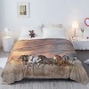 Boersma 3D Horse Printed Flannel Throw Blanket Running Horse Throw Blanket Fleece Blankets with Horses on Them Flannel Blanket 60"x80" - 3 of 4