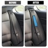 Unique Bargains Universal Seat Belt Shoulder Pad Car Safety Strap Covers Neck Mat for Comfortable Driving Faux Leather Hole 9.65"x2.56" 2 Pcs - 3 of 4