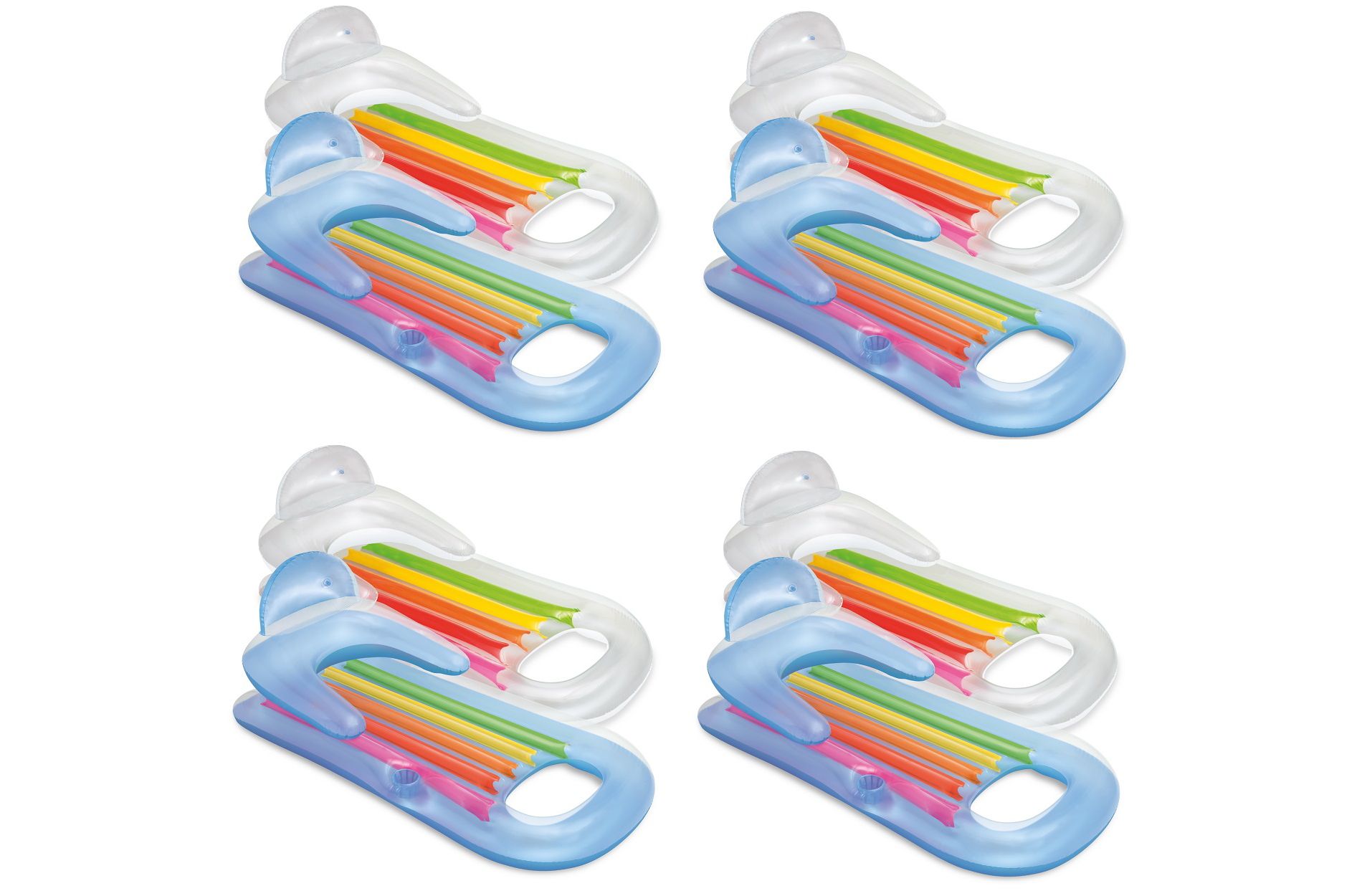 Intex King Kool Lounge Swimming Pool Lounger with Headrest (8 Pack)