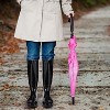 Roxoni Women's 16" Black Rubber Rain Boots with Clear Sole – Waterproof, Comfortable & Stylish - 3 of 4