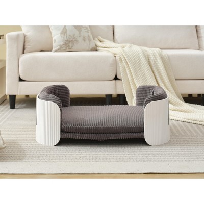 MaseiKar Scandinavian Cat Couch Bed – Mid/Large Pet Sofa with Removable Washable Cover, PP Indoor Furniture, Elevated Cozy Bed for Cats