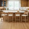 Spruce&Spring Counter Bar Stool with Handwoven Double-faced PVC Backrest, Set of 2 - 4 of 4
