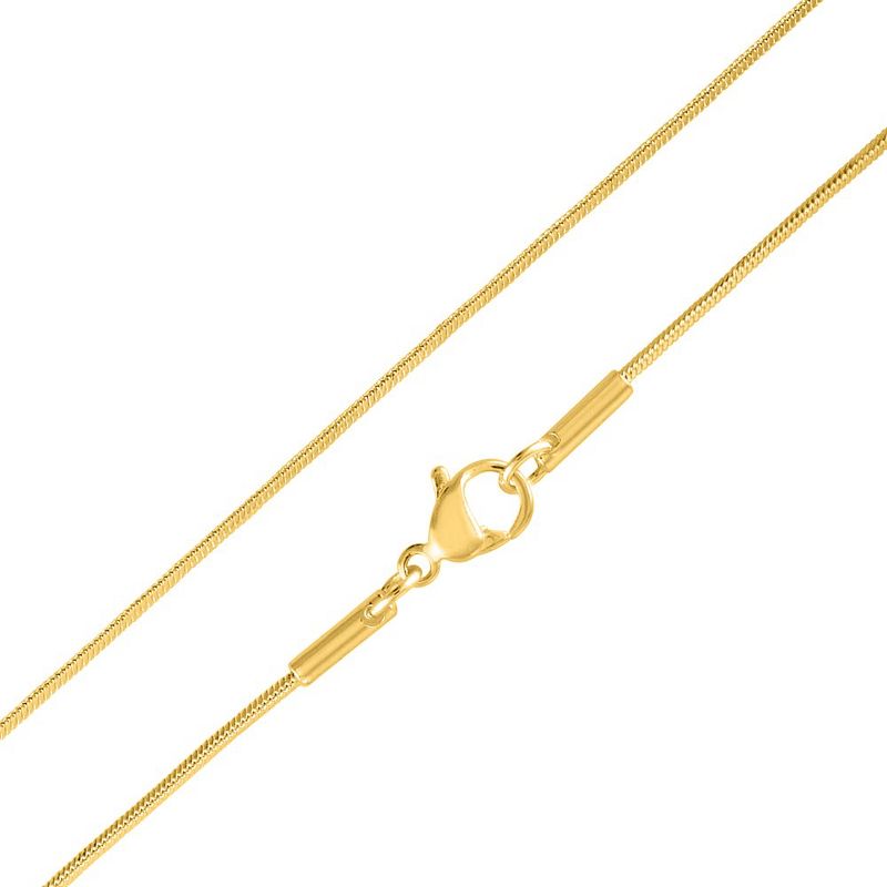 KISPER 24k Gold Snake Chain Necklace – Thin, Dainty, Gold Plated Stainless Steel Jewelry for Women & Men with Lobster Clasp, 3 of 7