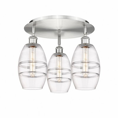 Vaz - 3 Light Flush Mount In Industrial Style-9.13 Inches Tall and 17.63 Inches Wide