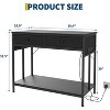 40-50 Gallon Aquarium Stand with Power Outlet, Metal Frame Fish Tank Stand with Storage Drawers, Reptile Tank Stands Adjustable Height - 2 of 4